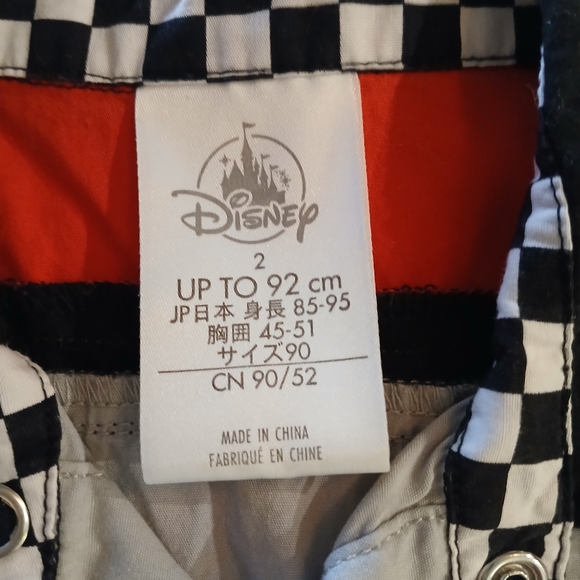 Disney Cars Gray and Red Shirt with Checkered Collar - Picture 4 of 6